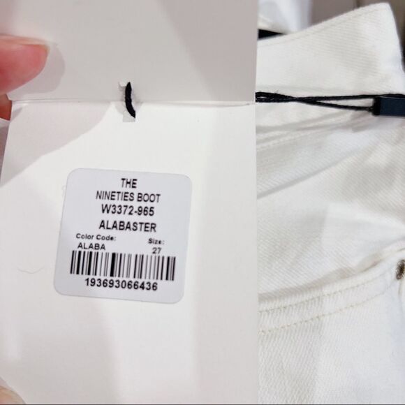 GOLDSIGN Womens The Nineties Boot Cut Jeans White Size 27 - Picture 11 of 12